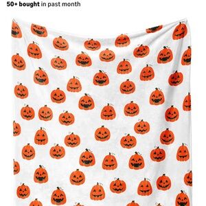 Pumpkin Patterned Throw Blanket